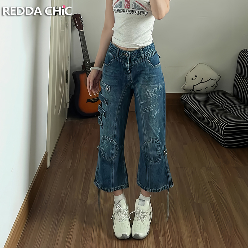 Cargo Pant Wide - شورت برمودا نسائي من ReddaChic بطباعة