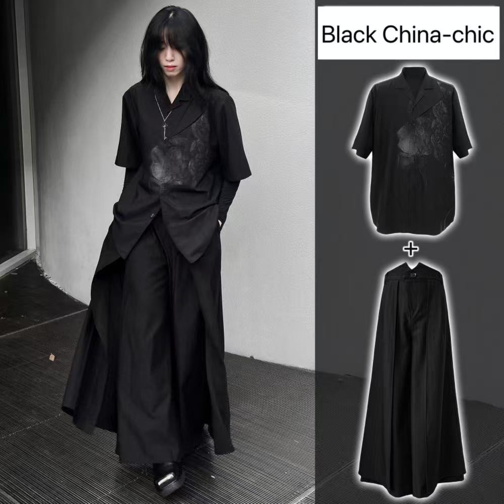 Street Fashion In Chinese - بارد أسود جديد النمط الصيني زي