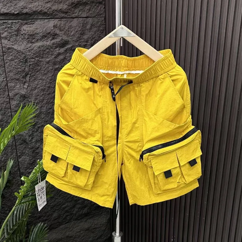 Cargo Pant Wide - الصلبة الرجال السراويل البضائع فضفاضة مع