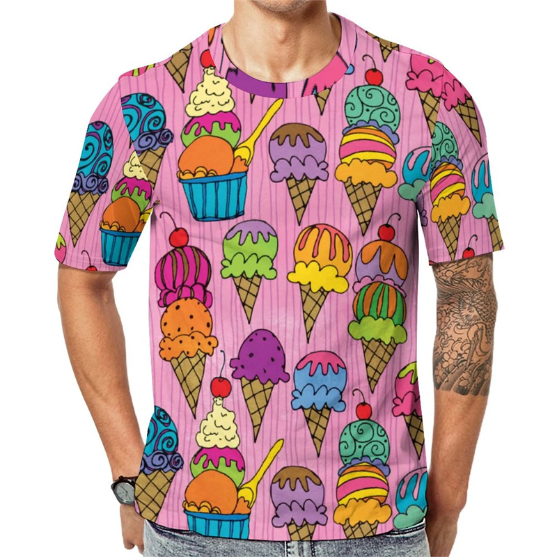 Street Fashion Trend 2025 - Ice Cream Color Fashion T-shirt For
