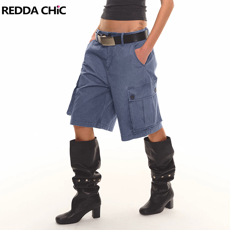 Cargo Pant Wide - شورت جينز نسائي من REDDACHiC بتصميم