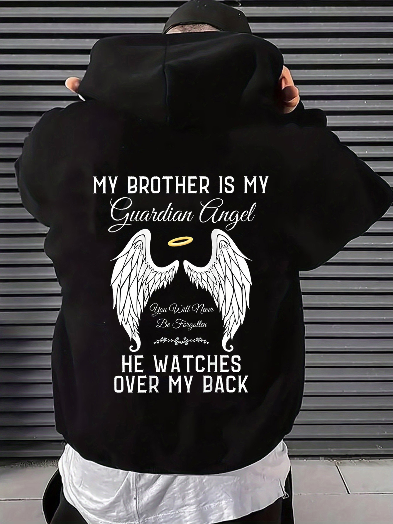 Street Style Fashion Quotes - سويت شيرت رجالي بغطاء للرأس بتصميم