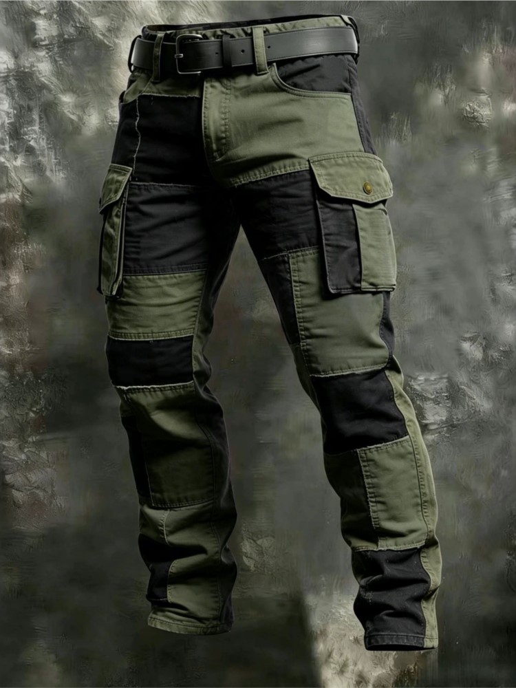 بنطلون كارجو رجالي قطني كاكي،  - مراجعة Cargo Pant Wide وسعره