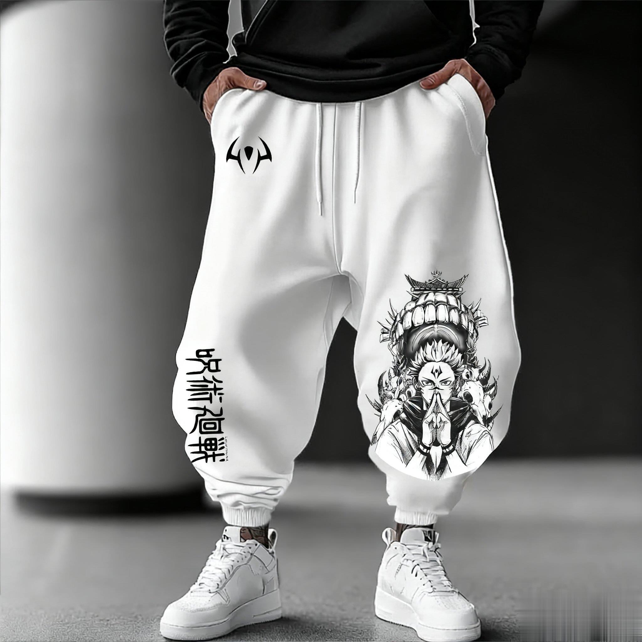 Jujutsu Kaisen الرجال سراويل ل - مراجعة Street Fashion Japan وسعره
