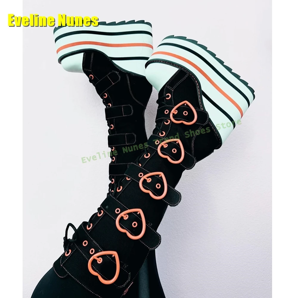 على شكل قلب مشبك منصة الأحذية  - مراجعة Street Fashion Trend 2025 وسعره