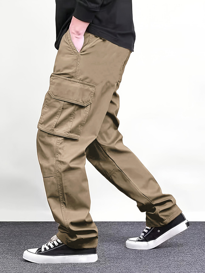بنطلون كارجو رجالي أسود متعدد  - مراجعة Cargo Pant Wide وسعره