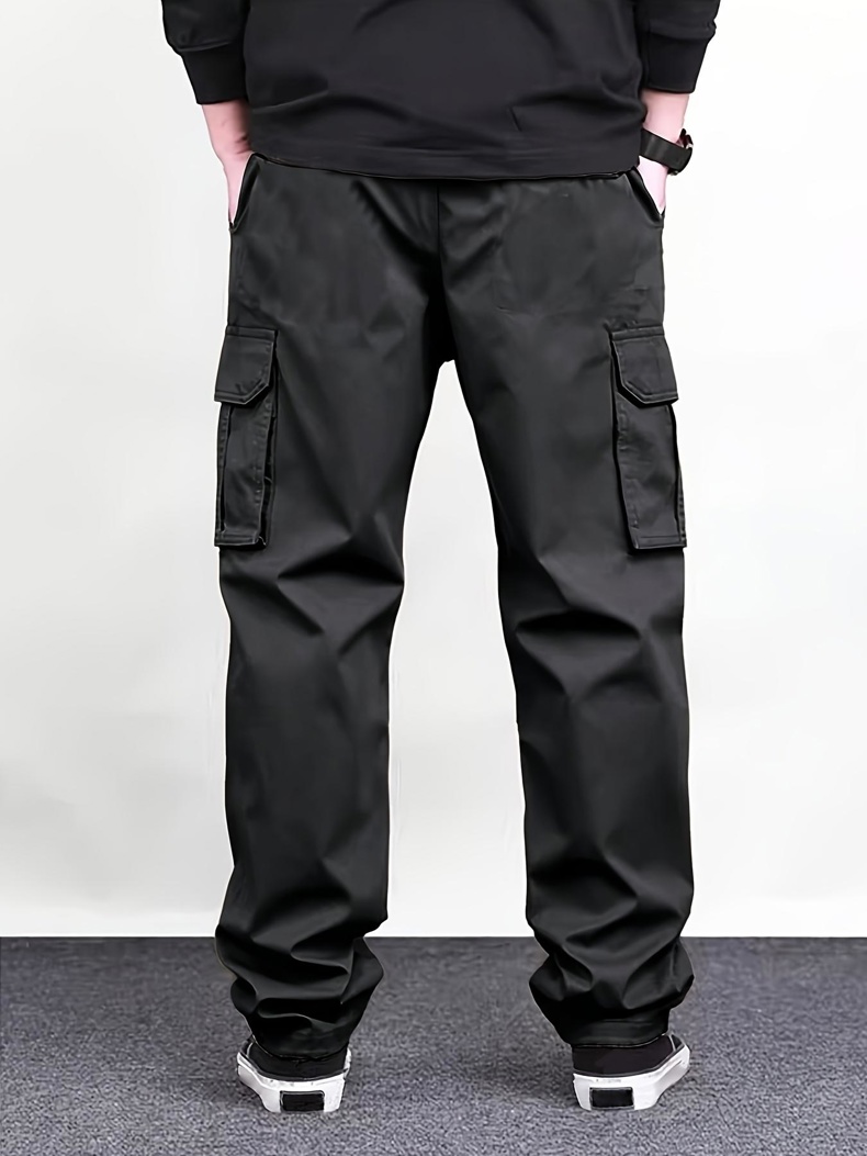 بنطلون كارجو رجالي أسود متعدد  - مراجعة Cargo Pant Wide وسعره