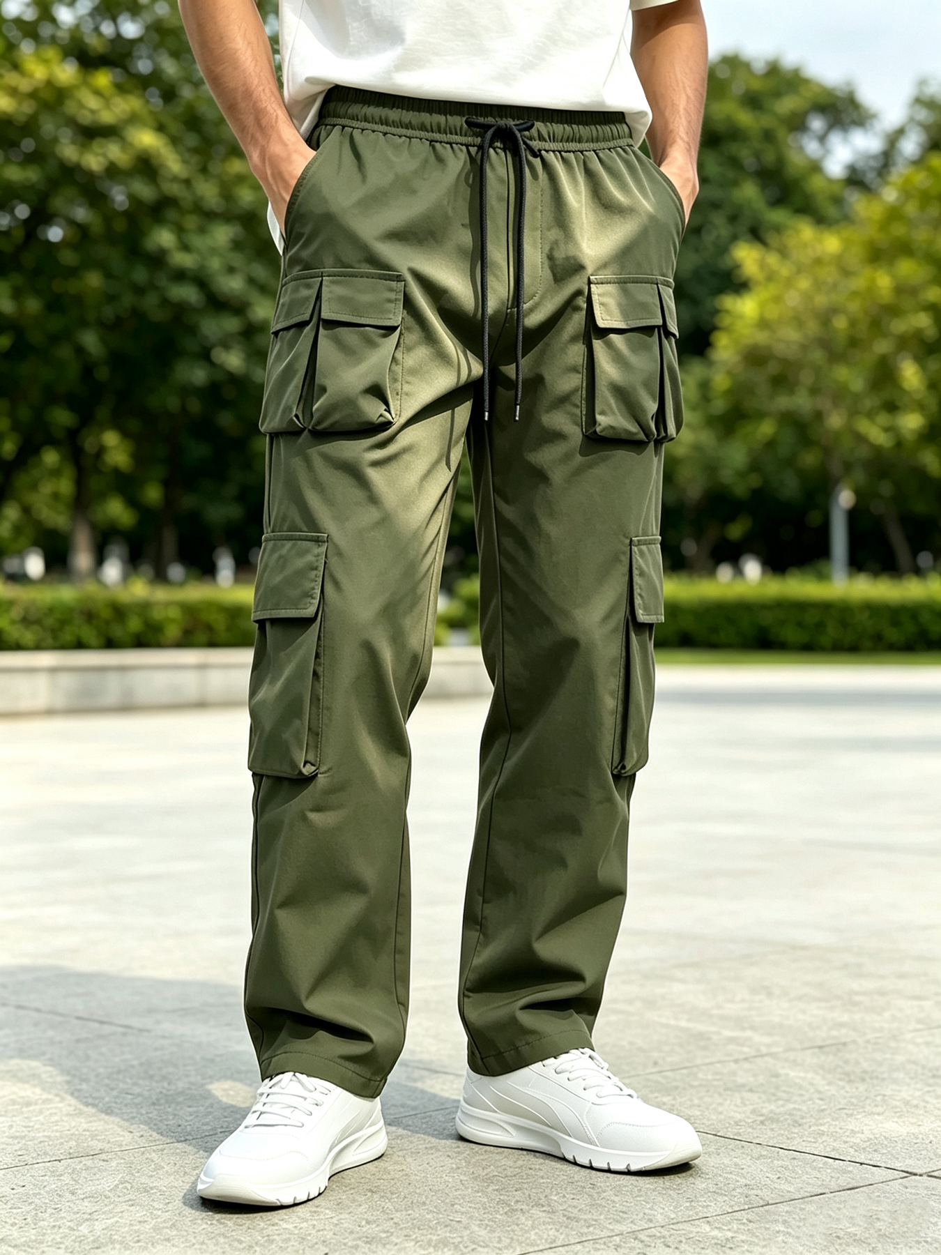 بنطلون كارجو واسع الساق للرجال - مراجعة Cargo Pant Wide وسعره