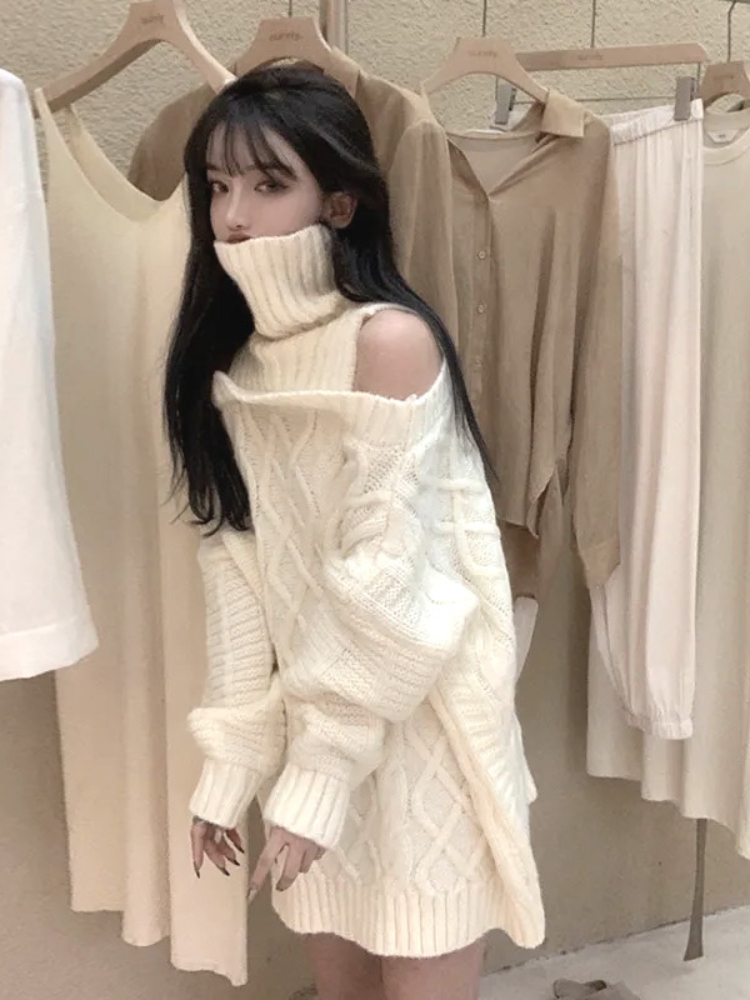 سترات نسائية بياقة مدورة محبوك - مراجعة Korean Street Fashion Female وسعره