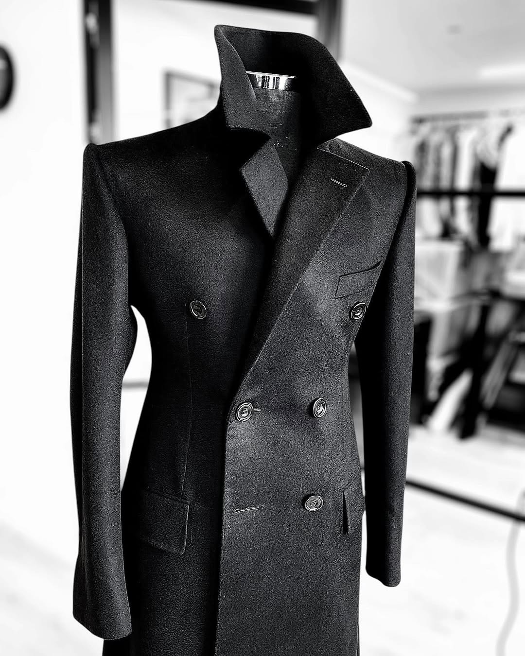 Fashion Woolen Blend Coat Men  - مراجعة Street Fashion Shanghai وسعره