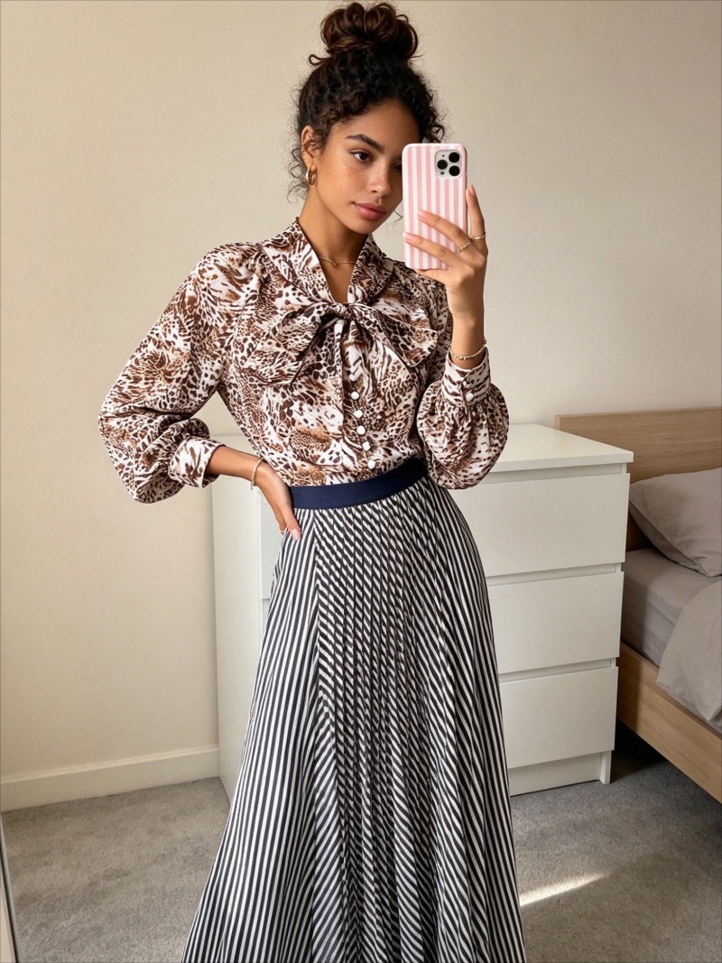 قميص نسائي أنيق جديد بنقشة الف - مراجعة Korean Street Fashion Female وسعره