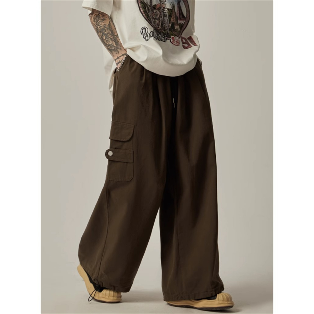 بنطلون رجالي جديد للربيع والصي - مراجعة Cargo Pant Wide وسعره