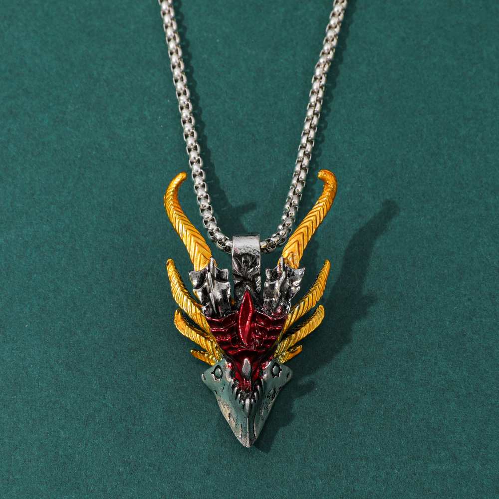 قلادة رأس التنين الشرير بتصميم - مراجعة Street Fashion Jewelry وسعره