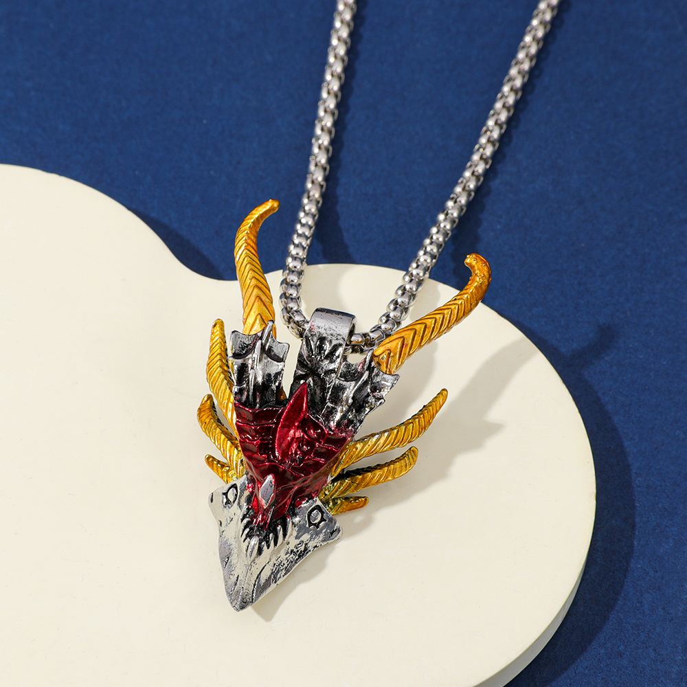 قلادة رأس التنين الشرير بتصميم - مراجعة Street Fashion Jewelry وسعره