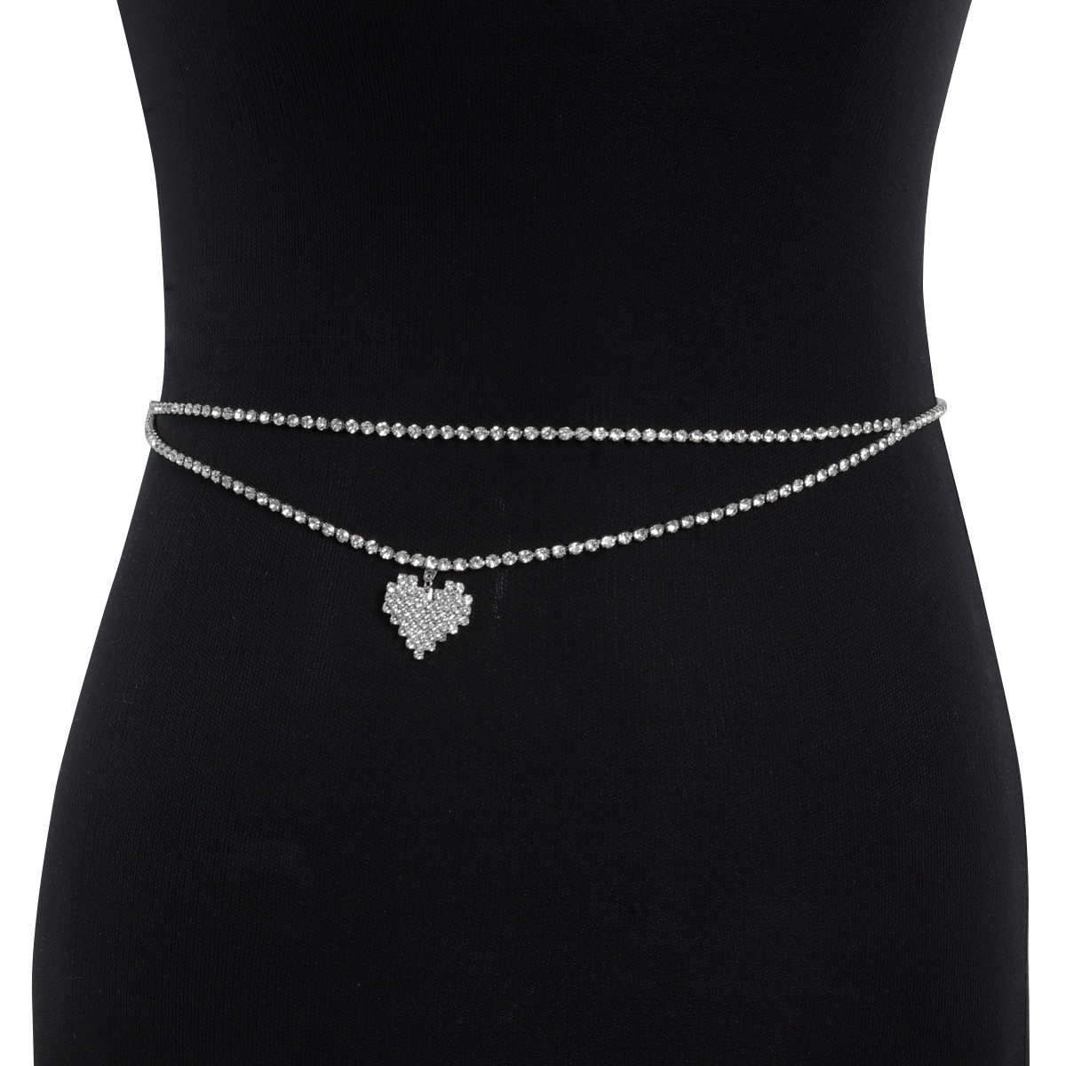 سلسلة خصر من حجر الراين مزدوجة - مراجعة Street Fashion Jewelry وسعره