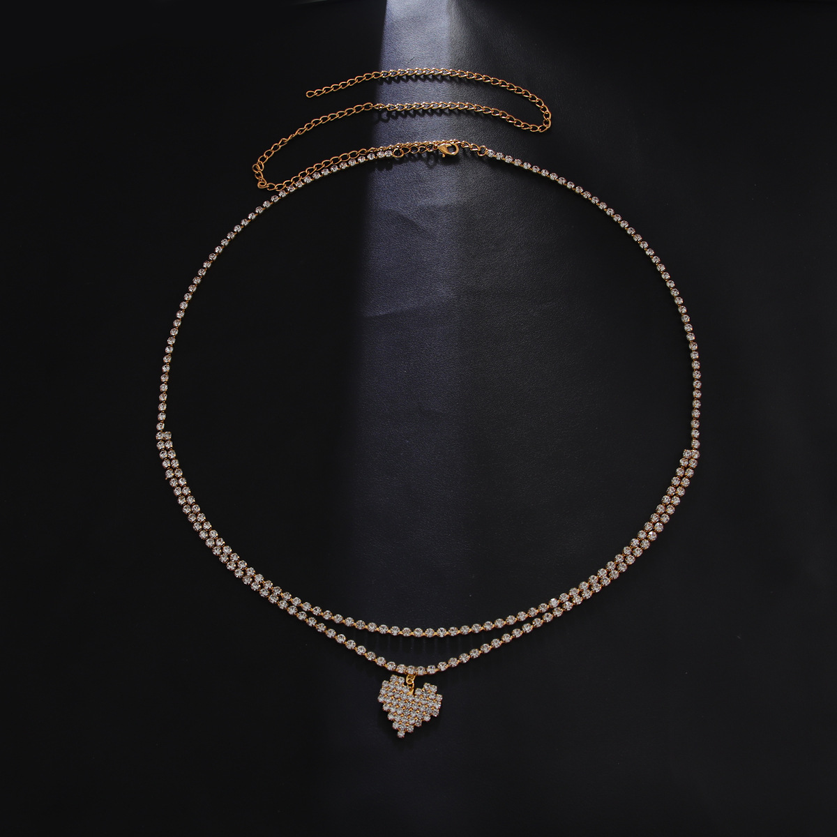 سلسلة خصر من حجر الراين مزدوجة - مراجعة Street Fashion Jewelry وسعره