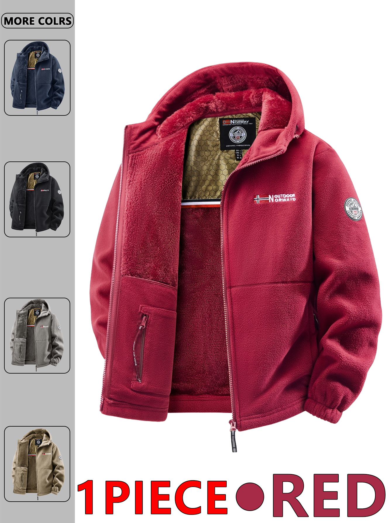 سترة بغطاء للرأس للخريف والشتا - مراجعة Street Fashion Jacket Men وسعره