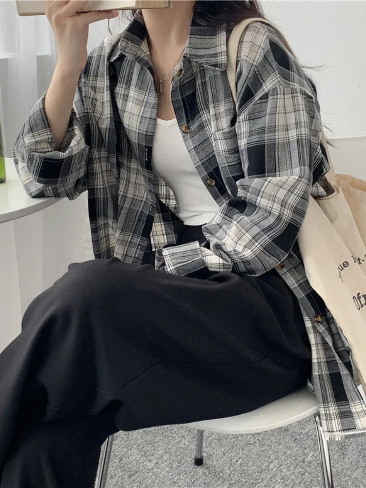 بلوزة خريف غير رسمية بأكمام طو - مراجعة Korean Street Fashion Female وسعره