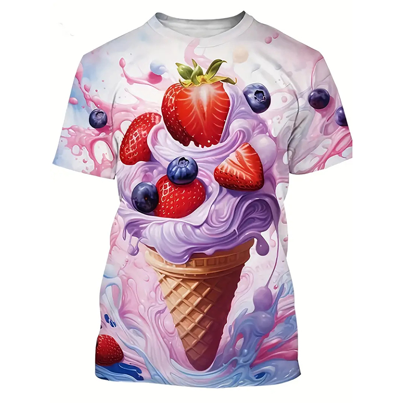 Ice Cream Color Fashion T-shir - مراجعة Street Fashion Trend 2025 وسعره