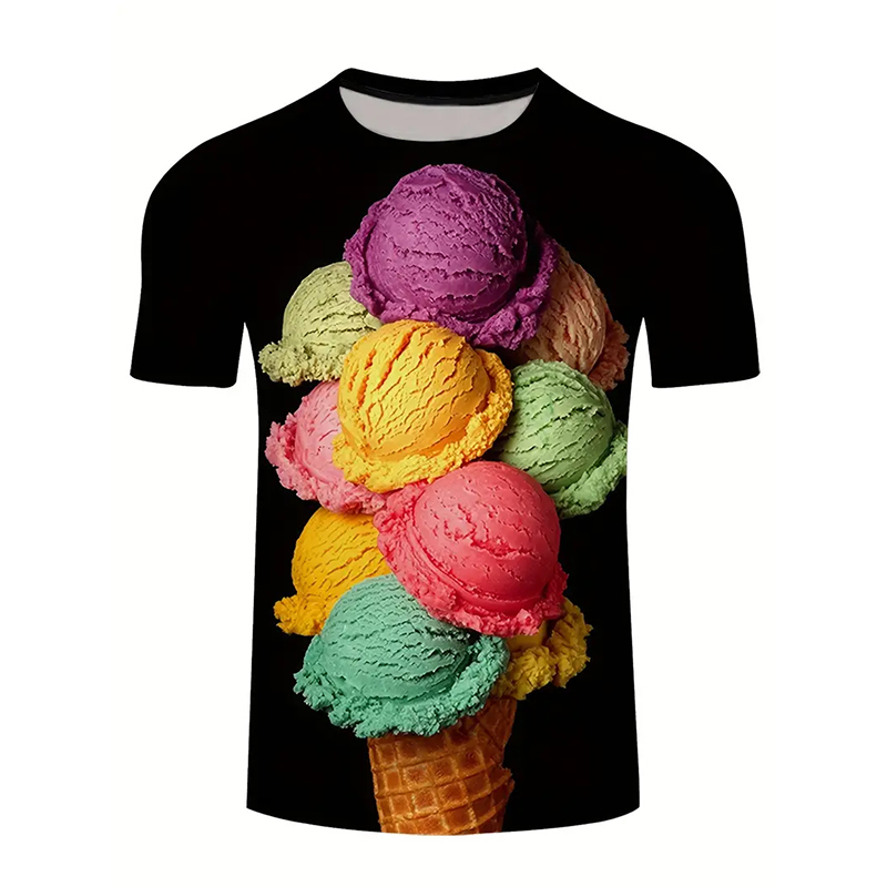 Ice Cream Color Fashion T-shir - مراجعة Street Fashion Trend 2025 وسعره